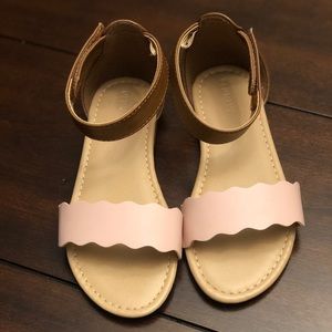 Pink and Brown Old Navy Girls Sandals